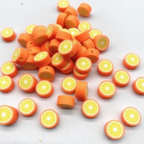 New 30pcs10mm Smiley/Animal/Fruit Beads Polymer Clay Beads Spacer Loose Beads for Jewelry Making DIY Accessories #08