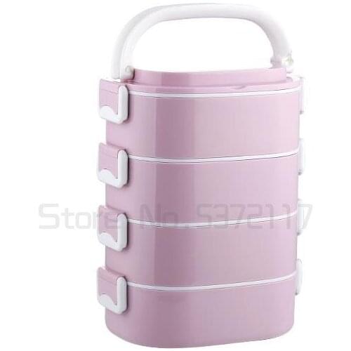 Stainless steel super long insulation barrel multi-layer insulation lunch box with microwave oven lunch box portable box