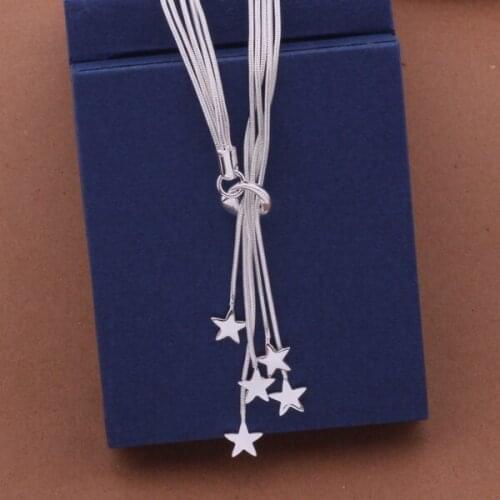 925 sterling silver Necklace, 925 silver fashion jewelry Tai chi five-star necklace /cvzalnga bjnakaua AN440