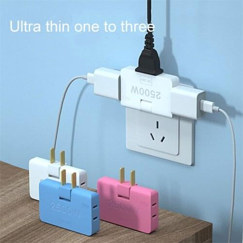 Rotatable Socket Converter One In Three 180 Degree Extension Plug Multi Mini