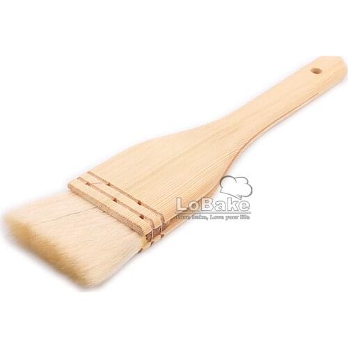5pcs Medium size 23cm sheep wool brush oil BBQ grill baking egg butter cheese decor brushes pine wooden handle bakeware kitchen