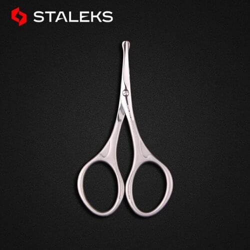 Professional Stainless Steel Round Tip Nose Hair Scissors Hair Trimming Eye brow Scissors Beauty Make-up Scissors Tools