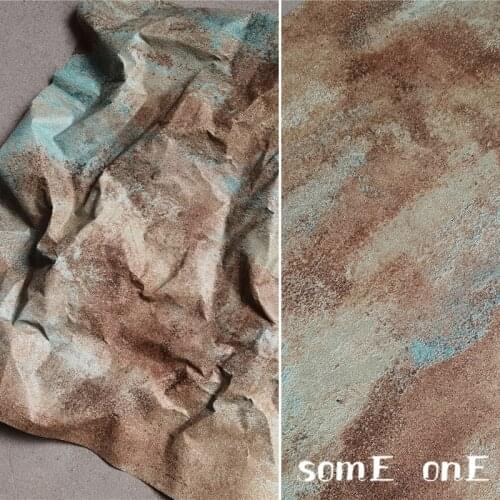 Unique Paper Sence Fabric like Rusty Color DIY Patches Props Background Decor Clothing Creative Fashion Designer Fabric