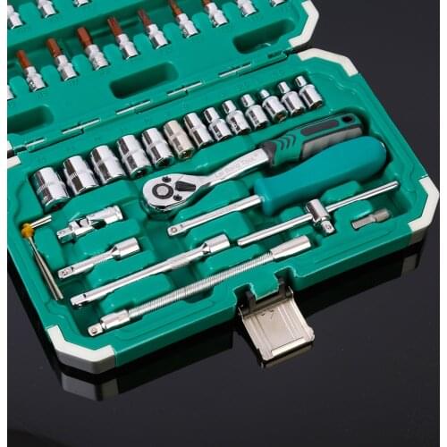 Chrome Vanadium Steel Sleeve Tool Combination Repair Kit Tool Sleeve Auto Repair Kit 46 piece/sets