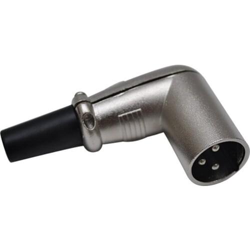 XLR 3 pin Microphone Speaker Male Plug Connector Mic Microphone Cable Right Angle 90 Degree Adapter