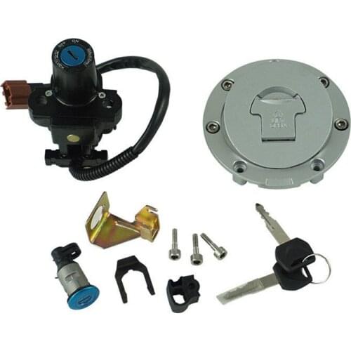 Motorcycle Lockset Ignition Switch Fuel Gas Tank Cap Cover Lock Key Set For Honda Yamaha Suzuki racing off-road vehicl