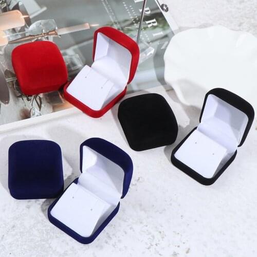1Pc Earrings Storage Box Drop Earrings Pendant Organizer Case Highly Velvet Small Necklace Jewelry Display Gift Packaging Boxes