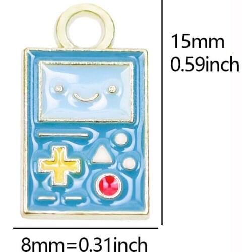 10pcs/lot Calculator Dangle Handmade Enamel Charms Pendant DIY for Bracelet Necklace Bag