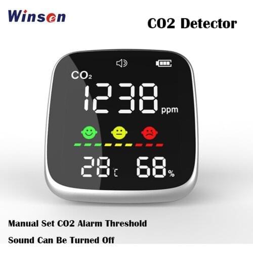 2pc Portable CO2 Detector Air Quality Monitor CO2 Meter