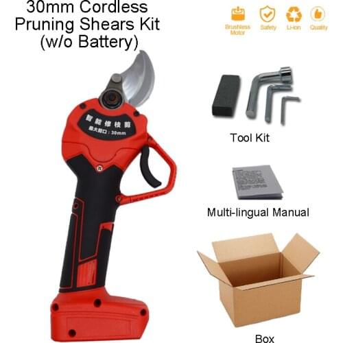 21V Electric Garden Pruning Shears Cordless Pruner Electric Orchard Scissors Li-ion Garden Power Tool Portable Secateurs Cutting