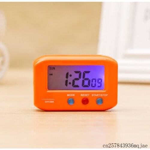 50pcs Mini Digital Student Clock Backlight Table Alarm Clock Snooze Electronic Calendar Office Table Clocks