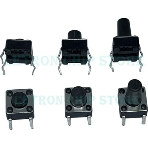 6x6mm Panel PCB Momentary Tactile Tact Mini Push Button Switch DIP 4pin 6x6x4.3/5/6/7/8-10 MM 6*6*4.3MM 5MM 6MM 7MM 8MM 9MM 10MM