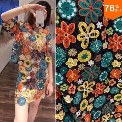 3 Yard african lac trimmings for clothing Fabrics lace ribbon Dobby stretch lace gold applique Fabric elastic lace fabric