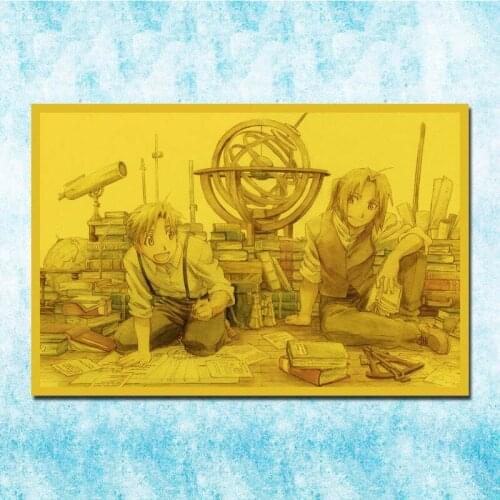 Anime Fullmetal Alchemist Edward Elric Roy Vintage Posters Art Silk Poster Canvas Retro Print For Home Room Decor Decoration-022