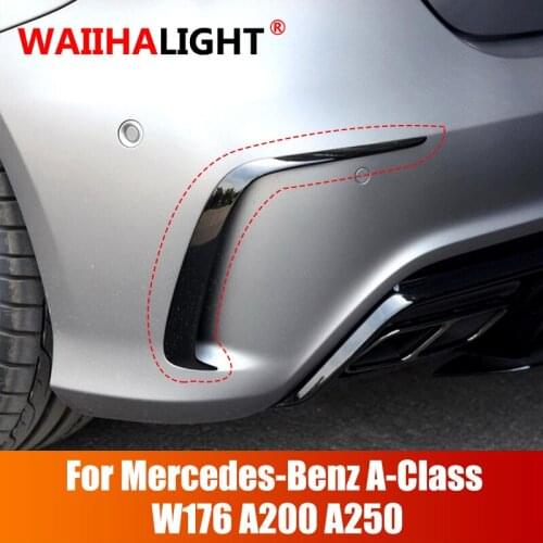 Car styling Rear Side Mirror body Bumper Spoiler Air Knife Stickers Cover Trim for Mercedes Benz A Class W176 auto Accessories