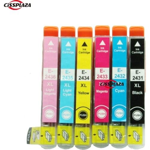 CISSPLAZA 2Sets 24XL ink cartridge compatible For Epson XP-55 XP-750 XP-760 XP-850 XP-860 XP-950 XP-960 inkjet cartridges T2431