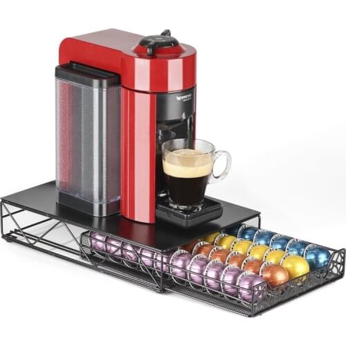 40 Cups Coffee Vertuo Capsules Organizer Coffee Pod Holder Storage Drawer Nespresso For Vertuoline Capsule Rack