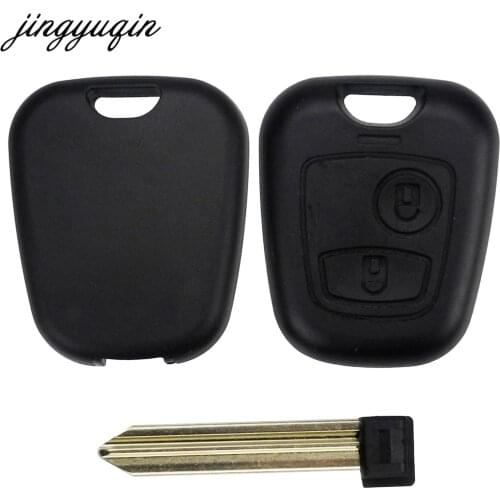 Jingyuqin 10pcs/lot 2 Button Remote Fob Car Key Case for Citroen C1 C2 C3 Saxo Xsara Picasso Berlingo Key Shell
