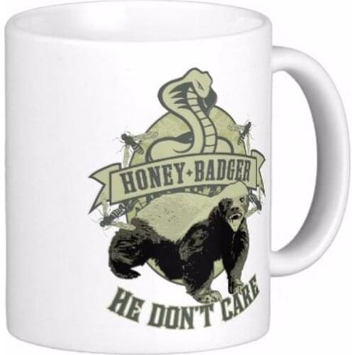 Honey Badger Don'T Care White Coffee Mugs Tea Mug Customize Gift By LVSURE Ceramic Mug Travel Coffee Mugs