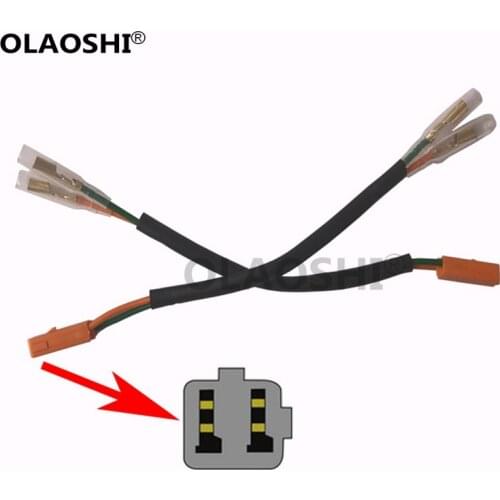 Motorcycle 12V Turn Signal Indicators Wiring Connectors Wire Adapters For KAWASAKI Ninja ZR750 ZR800 ZR1000