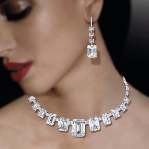 GODKI Luxury Bagutte CZ Necklace Earring Set Jewelry Set For Women Wedding Party Full Cubic Zircon Dubai Bridal Jewelry Set 2020