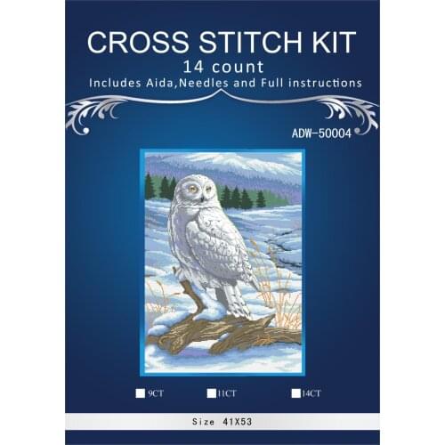 14CT/16CT/18/28/Cross Stitch Kits Crafts Art Needlework 14CT Unprinted Embroidered Handmade DMC Wall -owls