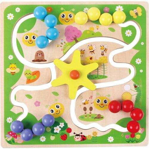 2020 New Four-color Positioning Game Childrens Logical Thinking Training Learning Wooden Early Education Science Education Toys
