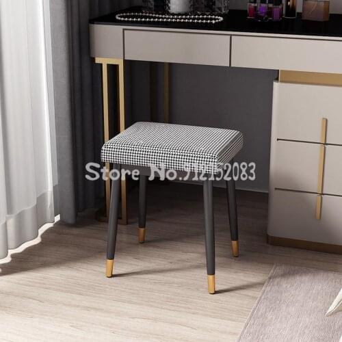 Light luxury dressing stool modern dressing chair home bedroom soft bag chair quality shoe changing stool adult dressing table