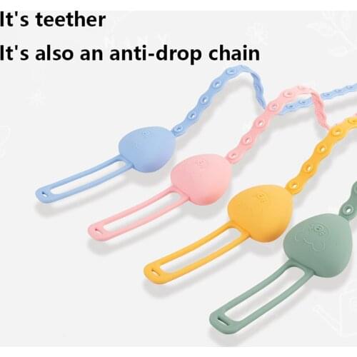 Silicone Pacifier Clip Baby Pacifiers Clips Silicon Beads Soothie Teethers Toy for Baby Boys Girls Gifts for Birthday Shower Ch