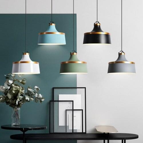 Nordic Iron Pendant Lights Macaron lamp for Restaurant /Bar/Coffee Shop Home Lighting Luminarias