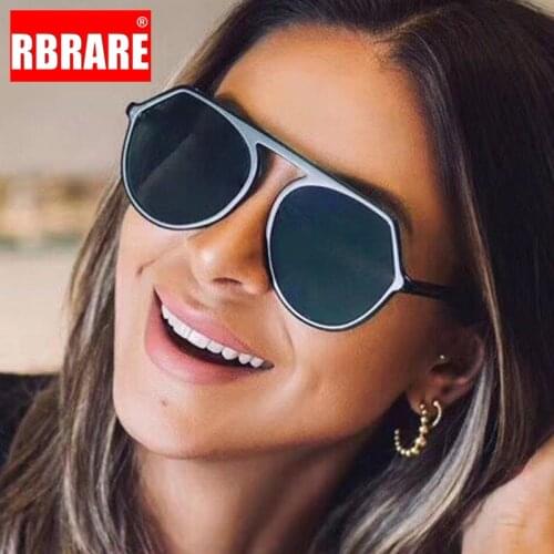 RBRARE Vintage Oversized Sunglasses Women Luxury Brand Sun Glasses Womens Sunglasses Brand Designer Retro Gafas De Sol De Mujer