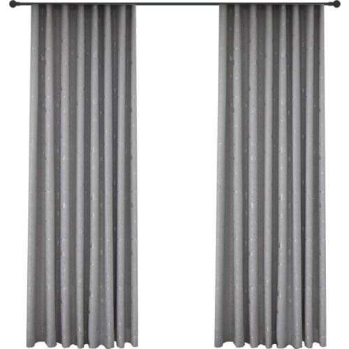 Modern Simple Diamond Pure Color Linen Jacquard Curtain Shading Cloth Triangle Finished Product Curtains for Living Room Bedroom