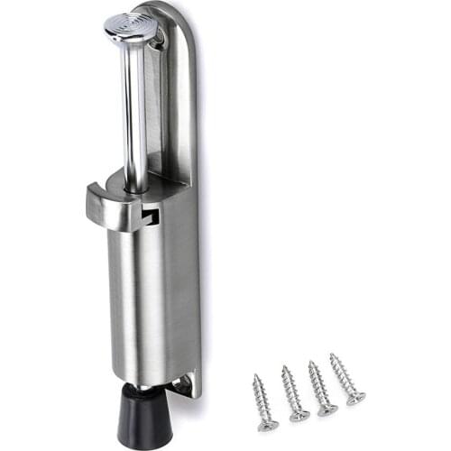 Stainless Steel Door Stop Foot Step On Door Stopper Door Locator Brake Door Stopper Invisible Anti-collision Door Stopper