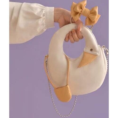 Girls Bag Goose PU Bucket Korean Ladylike Zipper SOFT Shoulder Bag Handbag Pures and Bag Crossbody Designer Bag Small Fresh