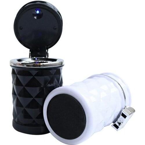 Universal Car Portable LED Light Car Ashtray Universal Cigarette Holder Car Styling Mini Holder Trash Box