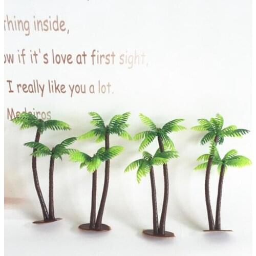 1Pc Mini Coconut Tree Plastic Simulation Aquarium Green Fake Water Plants Fish Tank Aquarium Plants Aquarium Supply