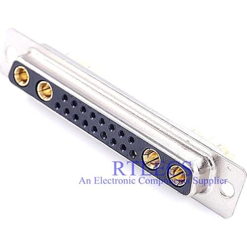 1 piece High Power 30A 21W4 D-Sub Connector Combo Male Female Plug Receptacle Signal 17 + 4 Power Panel Mount Wire Solder Cup