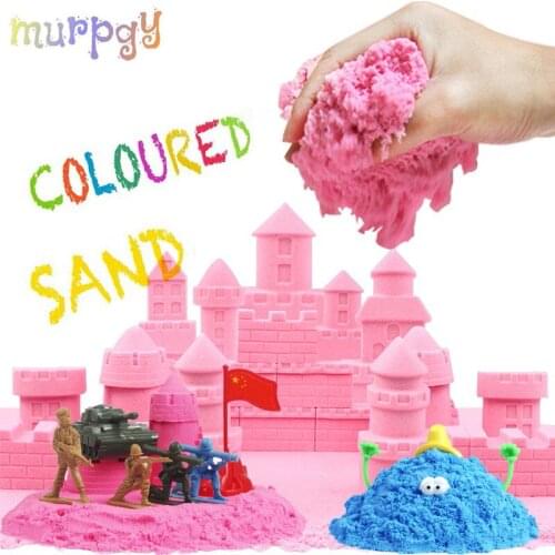 110g Dynamic Magic Sand Kids Toys Colorful Mars Space Sand Set Indoor Slime Charms Light Clay Set Play Educational Kids Gifts