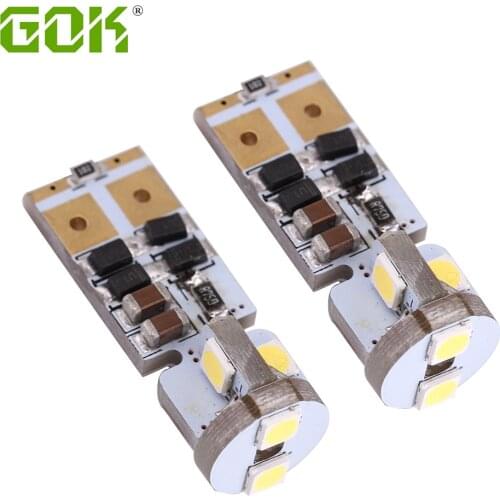 2PCS T10 W5W 6SMD 3030 SMD Car T10 LED 194 168 Wedge Replacement Reverse Instrument Panel Lamp White Bulbs For Clearance Lights