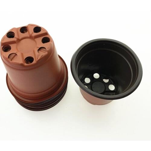 50pcs Plastic Seedling Pot Double Color Flowerpot Nutrition Cup Nutrition Bowl Planting Transplanting Basin Not Damage