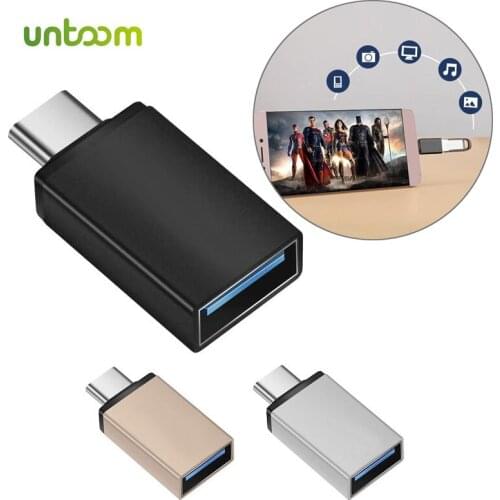 Untoom USB C OTG Adapter USB 3.0 to Type C Adapter for Xiaomi Huawei Aluminum Alloy Type-C OTG Cable Converter for Macbook Pro