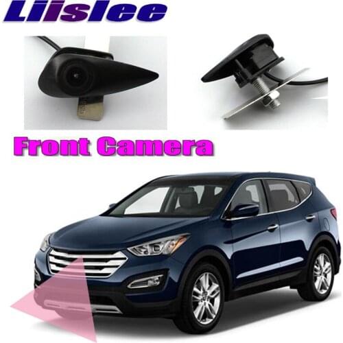 For Hyundai Santa Fe DM NC TM 2012~2020 Car LOGO Front Camera Night Vision HD Wide Angle Degree Embedded Blind Spot Area Camera