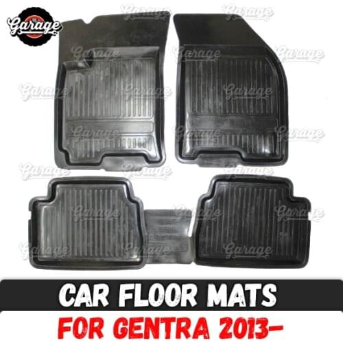Car floor mats case for Gentra 2013- rubber 1 set / 4 pcs or 2 pcs accessories protect of carpet decoration