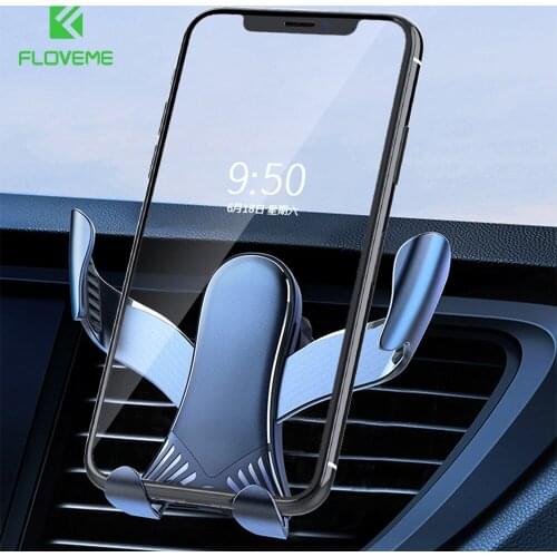 FLOVEME 6.9“ Mute Gravity Car Phone Holder Dashboard Air Vent Mount 360 Rotation Car Holder For Phone In Car For iPhone Xiaomi