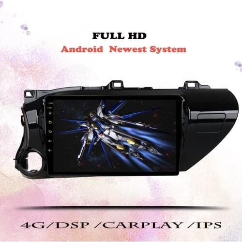 Android 10.0 6G+128GROM Car dvd Player For Toyota Hilux 2016 2017 2018 20192 Din 1280*720 gps navigation wifi Multimedia System