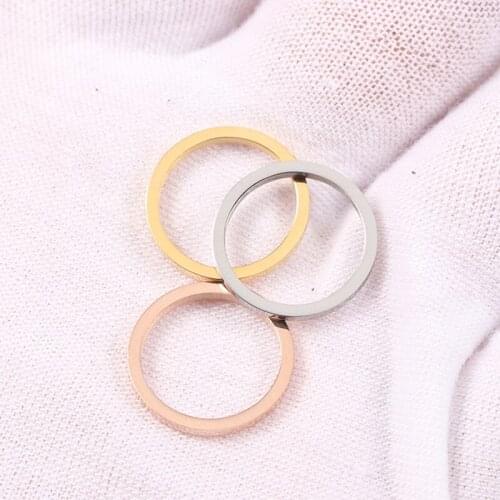 30pcs/Lot Stainless Steel Mirror Polish Hollow Out Round Circle Charm Pendants For DIY Jewelry Making Accessories