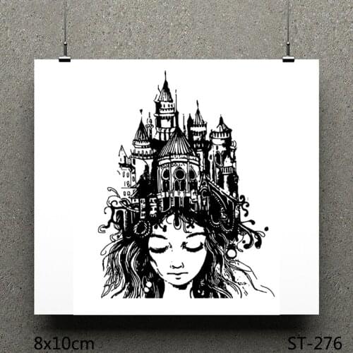 AZSG Castle fairy Clear Stamps/seal for DIY Scrapbooking/Card Making/Photo Album Decoration Supplies