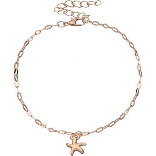 Boho Gold Color Starfish Anklet Bracelet on The Leg 2020 Fashion Summer Beach Foot Anklets Jewelry Women Ankle Chain