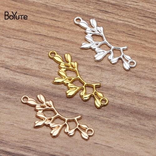 BoYuTe (50 Pieces/Lot) 38*16MM Metal Alloy Branch Pendant Charms DIY Hand Made Materials Jewelry Accessories