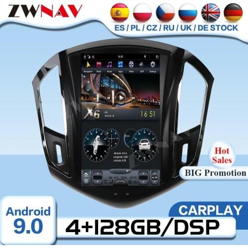 Carplay Tesla Screen Android Video Player For Chevrolet Cruze 2012 2013 2014 2015 Car GPS Radio Receiver Audio Stereo Head Unit
